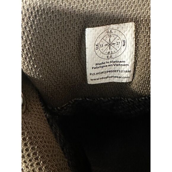 Oboz Women's Sawtooth II Low Waterproof Hiking Shoes - Walnut US 10 EUC - Picture 7 of 8